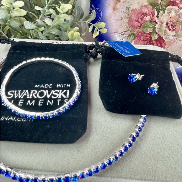 MycostSALE‼️SWAROVSKI SET !! 20 CARATS Rhodium Plated. Genuine Swarovski - Picture 13 of 13